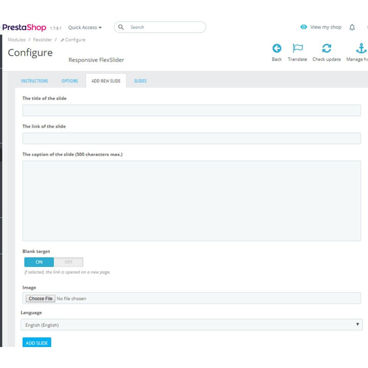 Prestashop Responsive Full Width Image Slider Module - by MEG Venture