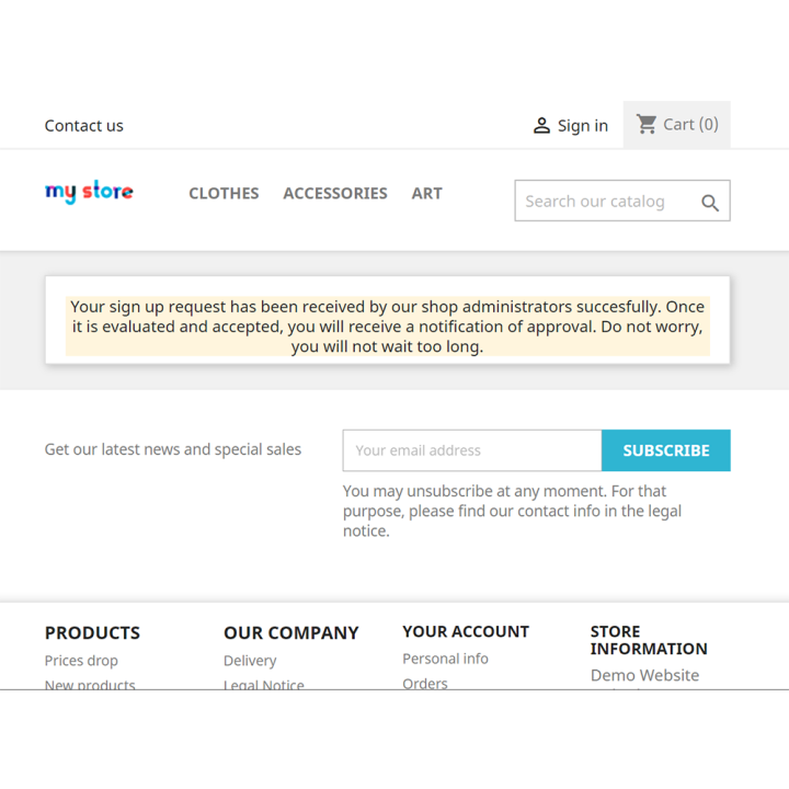 Customer Account Activation and Registration Authorization for Prestashop