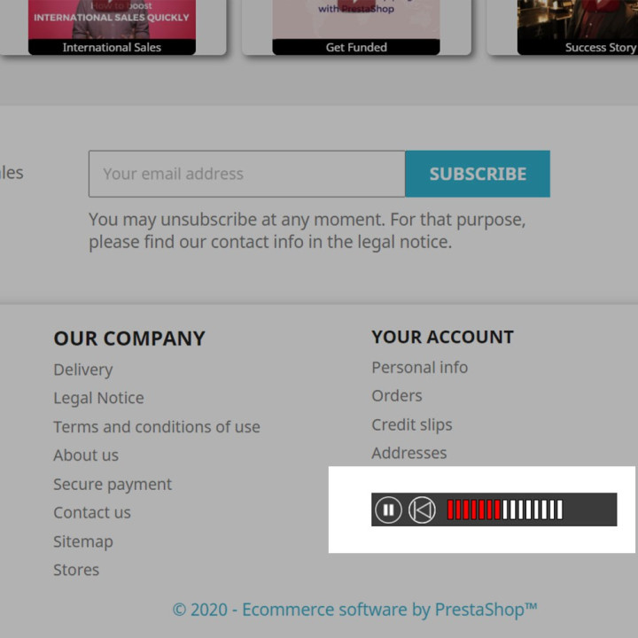 Audio Player for Prestashop