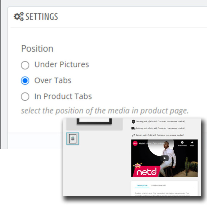 Prestashop Product Media and Audio Module - MEG Venture