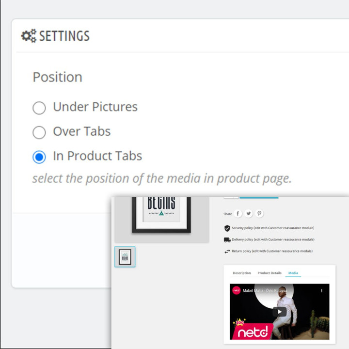 Prestashop Product Media and Audio Module - MEG Venture