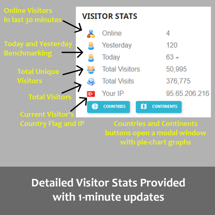 Prestashop Quick Stats - Visitor Statistics on Front Office Module