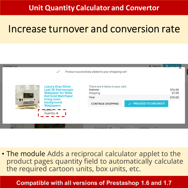Prestashop Unit Calculation and Conversion Applet - by MEG Venture