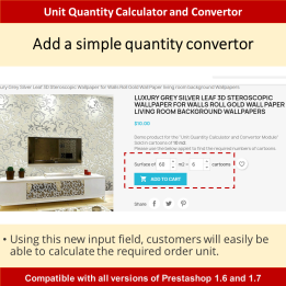 Prestashop Unit Calculation and Conversion Applet - by MEG Venture
