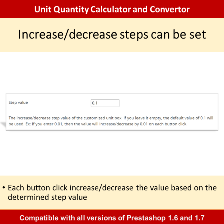 Prestashop Unit Calculation and Conversion Applet - by MEG Venture
