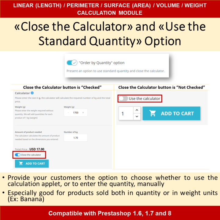 Dimensional Pricing Module for Length, Area, Volume, Perimeter, Weight
