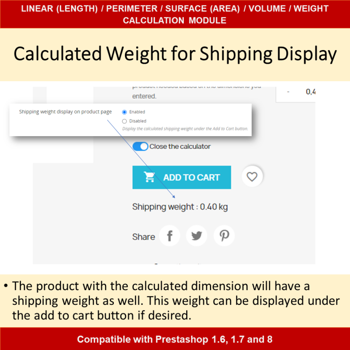 Dimensional Pricing Module for Length, Area, Volume, Perimeter, Weight