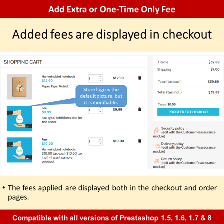 Prestashop Moduł Opłat - Narzędzie Jednorazowych Opłat
