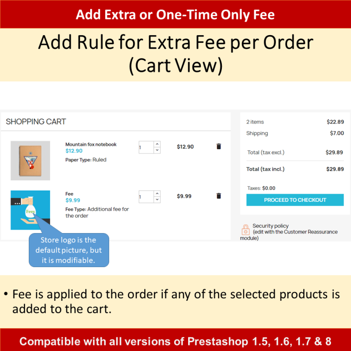 Prestashop Moduł Opłat - Narzędzie Jednorazowych Opłat