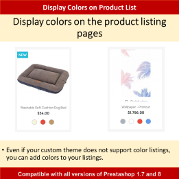 Prestashop Display Colors on Product List Module