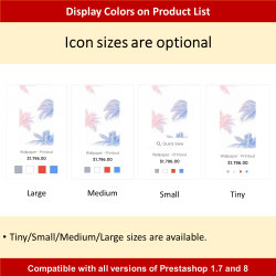 Ürün Liste Sayfasında Renk Paletleri - Prestashop