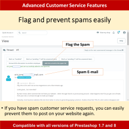 Advanced Customer Service Features Module for Prestashop