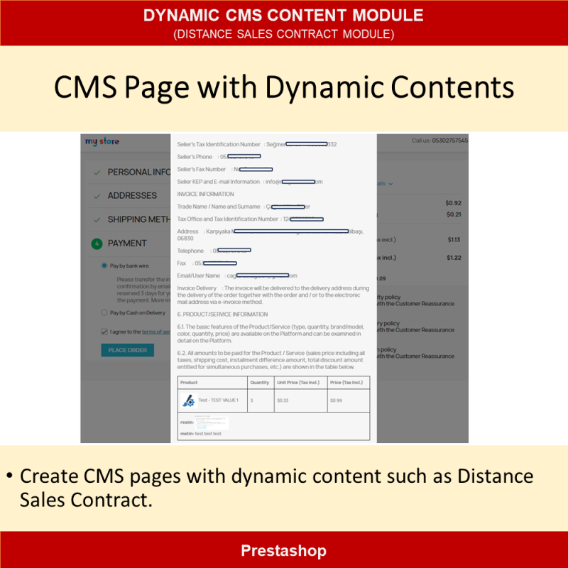 Dynamic CMS Content Module for PrestaShop