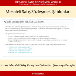 PrestaShop İçin Mesafeli Satış Sözleşmesi Modülü (Dinamik CMS İçeriği)